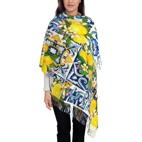 Watermelon Flower Scarf Shawl Fashion Printed Tassel Scarf for Women 77.6X28.3 Inch