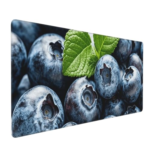 Tapis de bureau Blueberries parfait pour protéger la table et le clavier d'ordinateur