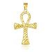 10k Yellow Gold Egyptian Ankh Cross Gold Pendant