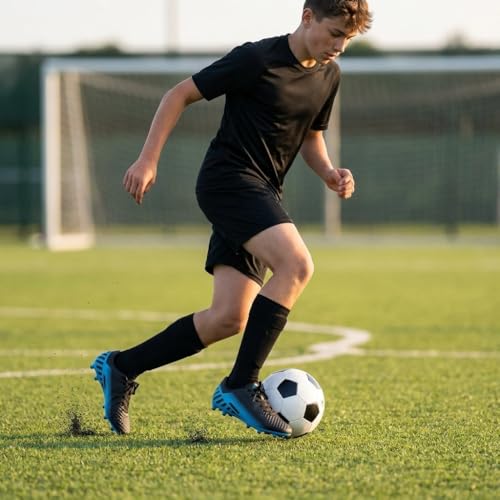 Image of Vizari Santos Firm Ground Soccer Cleats - Durable, Lightweight & Water-Resistant - Adult Soccer Cleats with Adjustable Straps - Womens & Mens Soccer Cleats with Round Studs for Maximum Traction Green