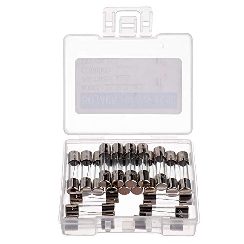 BOJACK T3.15AL250V 5x20 mm 3.15A 250V Langsamer Schlag Glas sicherungen 3.15 Ampere 250 Volt 0,2 x 0,78 Zoll Glasrohr Verzögerungs sicherungen (Packung mit 20 Stück)