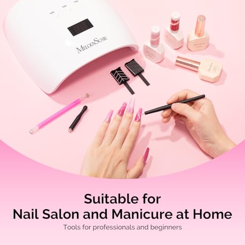 Image of MelodySusie Nail Magnet Set, 16PCS Cat Eye Gel Nail Polish Magnets, Round Square Double Ended Magnet Stick, Cat Eye Magnet for Nails, Strong Magnetic Nail Polish Magnets Nail Design Tools