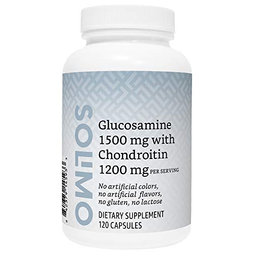 Amazon Brand - Solimo Glucosamine 1500 mg with Chondroitin 1200 mg, 120 Capsules (3 Capsules per Serving)