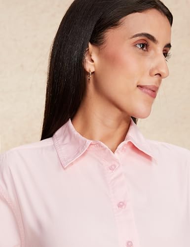 Image of Amazon Brand - Symbol Women's Oversized Cotton Casual Shirt (Available in Plus Sizes)