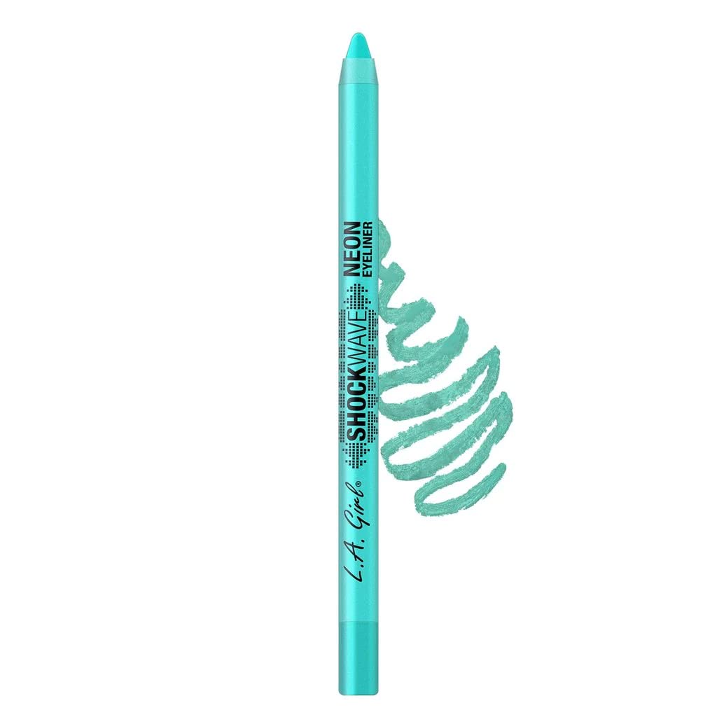 L.A GIRL Shockwave Neon Matte Eye Liner, Fresh Teal, 1.2g | Waterproof & Water-resistant gel Crayon Eyeliner | Smudgeproof Makeup Eye Liner Definer | Vegan & Cruelty-Free-image-13