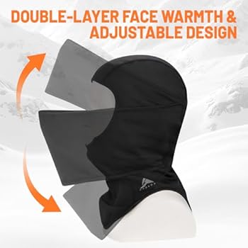 YANIKY Bivakmuts voor herfst en winter, bivakmuts, skimasker voor dames en heren, winddicht, warm gezichtsmasker, ademend gezichtsmasker voor fietsen, skiën, motorfiets, outdoorsport, One size