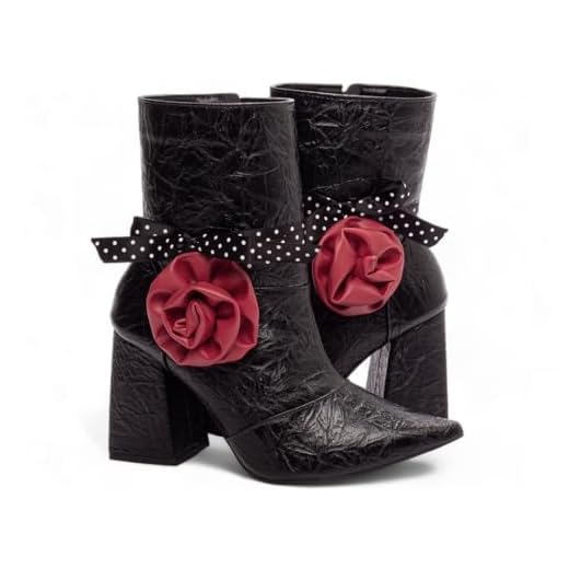 TORRICELLA, Bota Bico Fino Cano Médio Salto Grosso Torricella AVS 67069A Tamanho:36;Cor:Preto