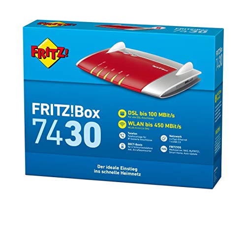 AVM FRITZ!Box 7430 (VDSL/ADSL2+, WLAN N, 450 MBit/s (2,4 GHz), TK-Anlage & Voice over IP mit DECT-Basis… – Ansicht 3