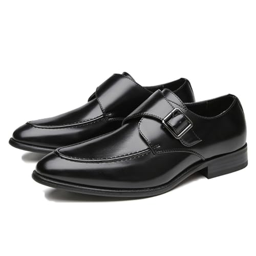 ENWIND Formal Mocasines para Hombres Slip on Zapatos De Cuero Monje con Hebilla De Metal,Negro,43 EU ENWIND Formal Mocasines para Hombres Slip on Zapatos De Cuero Monje con Hebilla De Metal,Negro,43 EU