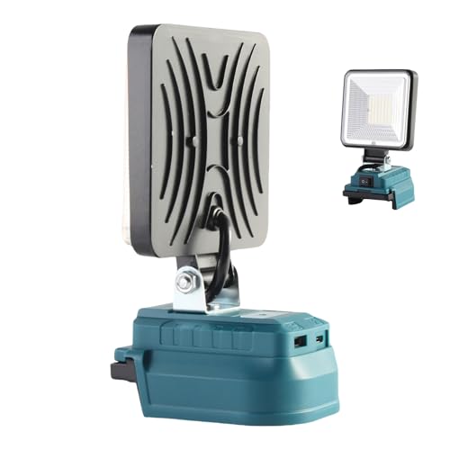 Genérico Luz De Trabajo LED Recargable,Lámpara De Trabajo LED Sin Cable - Lámpara Portátil Con Puerto USB y Tipo C Para Camping Bricolaje Taller Hogar