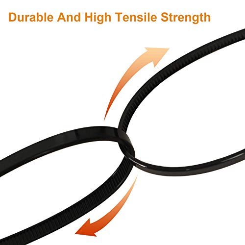 Vtechology 100Pcs Heavy Duty Industrial Zip Toes,Releasable 8 Inch Blacktie Wraps, Adjustable Tie Wrap,Reusable Zip Toes Tie Straps For Garden Plant Secure Vine thumb #8