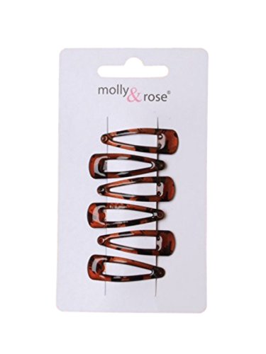 Set of 6 Mini Tort Hair Clips Snap Bendies Sleepies 3cm (1.2")