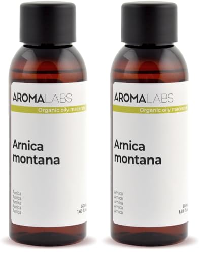 ORGÁNICO - Macerado oleoso Árnica - 50mL - 100% Puro, Natural y Certificado Cosmos - AROMA LABS (Marca Francesa) (Paquete de 2)