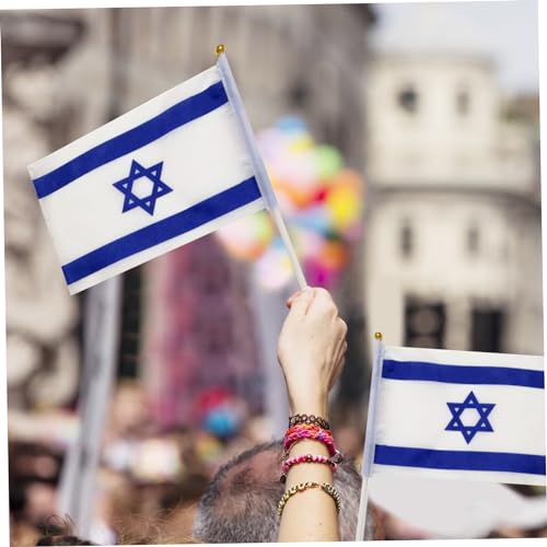 Mini drapeau d'Israël 50 pièces petit drapeau israélien sur bâtons