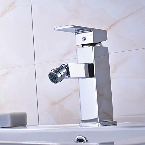 Rubinetto Per Bidet Monocomando Cromato Lucido Da Bagno Miscelatore Con Base Quadrata Donna Utilizzato Nella Cucina Del