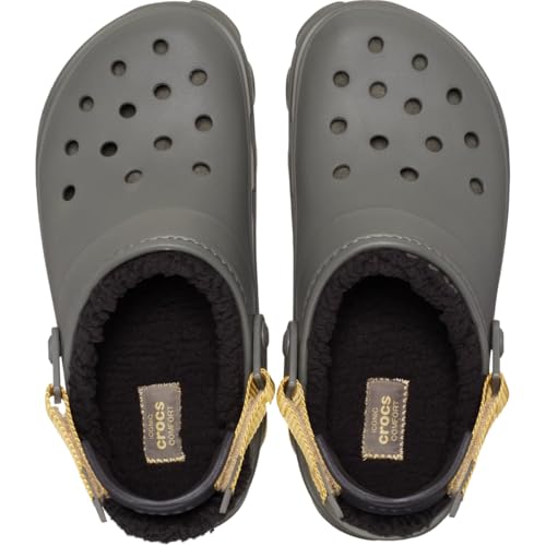 Zuecos Crocs clásicos unisex para adultos con forro y correa ajustable talle 11W/9M 3