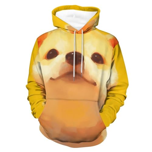 Sweat à capuche avec dessin de chien mignon pour éviter le froid avec style