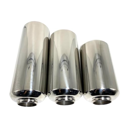 Tubo de escape universal de acero inoxidable pulido para coche silenciador cola de escape