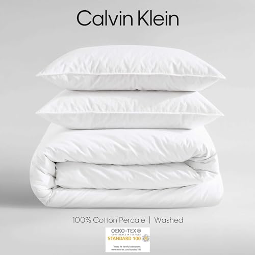 Calvin Klein - Queen Cotton Percale Duvet Cover Set with Shams - image 5