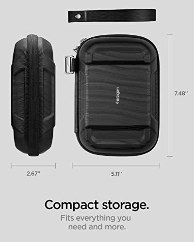 Spigen Rugged Armor Pro Cable Organizer Travel Pouch - Black