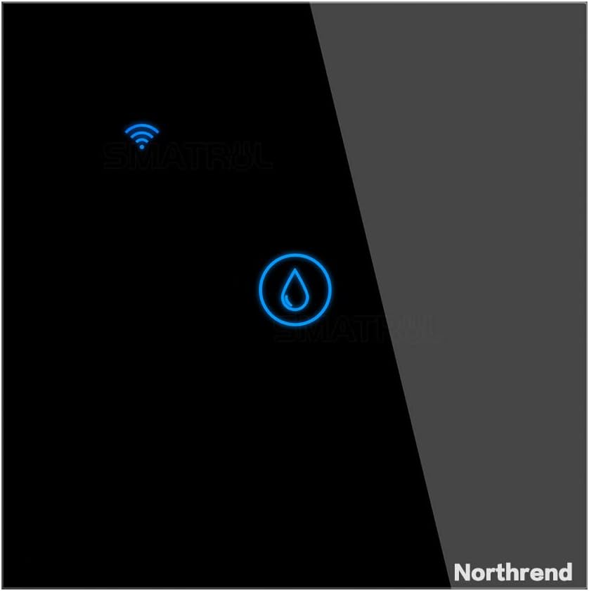 Smart Switches 40A 8000W WiFi Water Heater Switch, Boiler Switches APP Remote Control Time Setting Touch Switch Compatible with Siri Google Home and Alexa (Black)