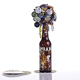 Für Bier - Baum mit Lieblingsflasche: einfach auf Kronkorken von voller Bierflasche aufsetzen: stabil & rutschsicher durch gummierten (unterseitigen) Magnet.