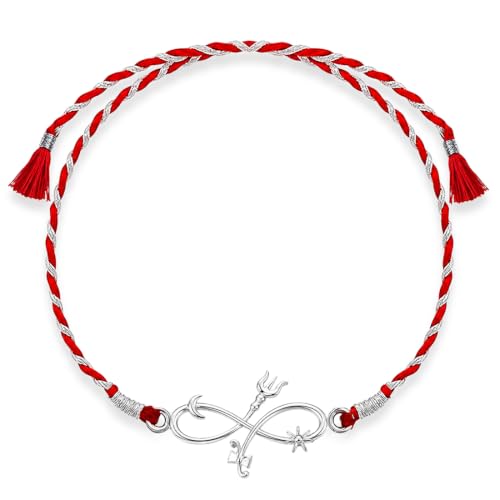 Image of Clara 925 Sterling Silver Rakhi with Roli Chawal for Bhai | Gift for Brother on Rakshabandhan | Men & Boy Bracelet