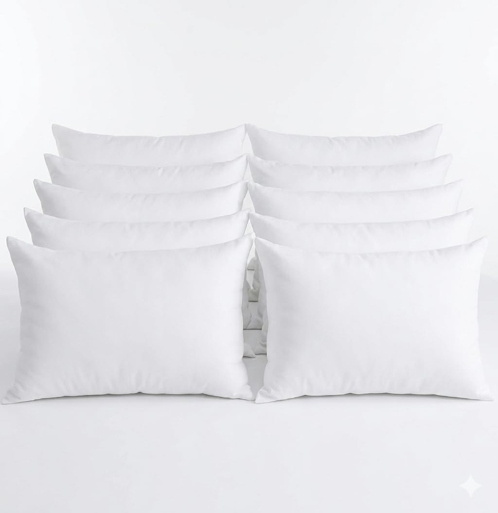 ARLINENS Pillows 6 Pack Bounce Back Hotel Quality Hollow Fiber Filling-Back & Side Sleepers Non-Allergenic Soft Bed Firm Hotel Pillow 50 x 75cm