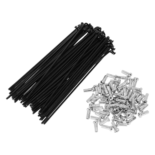 PARSLUCK 72 Set 13G Bicycle Spokes 130mm Bike Wheel Spokes Carbon Steel Black