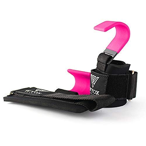 Professional Lifting Straps And Heavy Duty Hooks | 7Mm Think Neoprene Padded Wrist Wraps For Weightlifting Support & Grip - Ideal Gym Gloves For Men Women Pair - Pink #TOP6