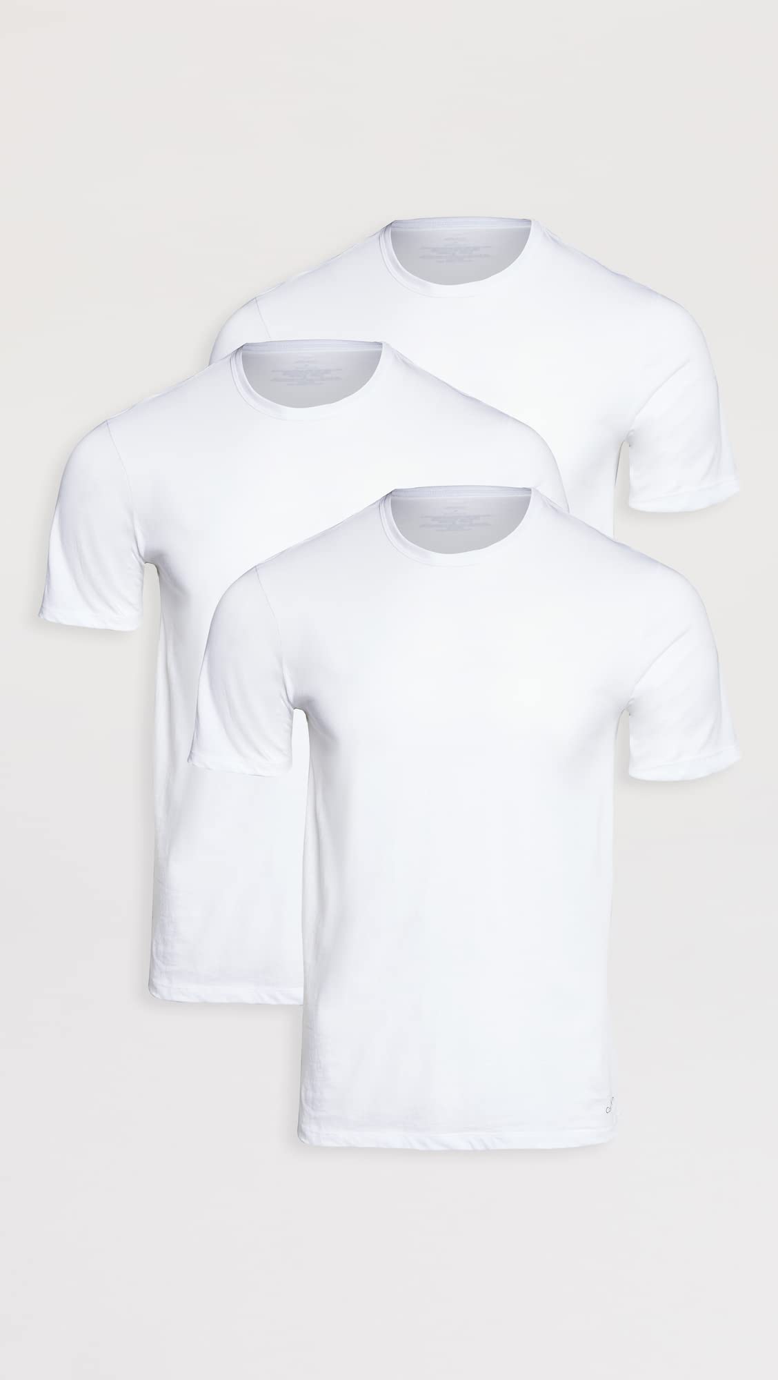 Calvin Klein Męskie podkoszulki bawełniane klasyki 3-pak slim fit koszulka z okrągłym dekoltem