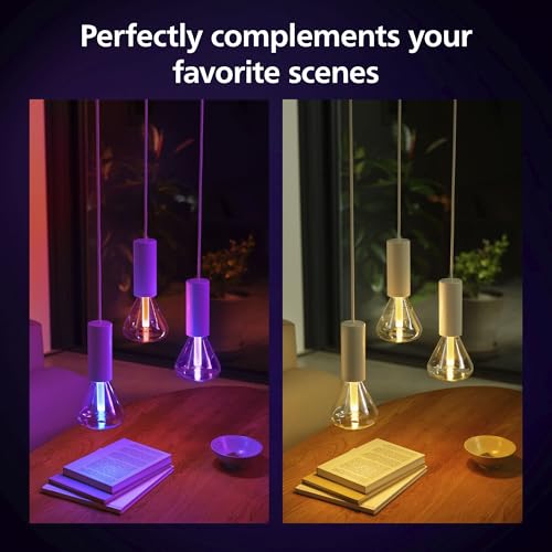 Image of Philips Hue Lightguide TR125 Triangle Smart LED Bulb - Handblown Glass - Color Changing Light - Compatible with Amazon Alexa, Apple HomeKit and Google Assistant - Bluetooth and Hue Bridge Compatible