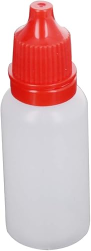 Miniatura 3 de 50pcs PE blanco translúcido gotero botella, 0.3 fl oz pequeñas botellas de gota boca vacía exprimible ojo líquido gotero botella verde tapa