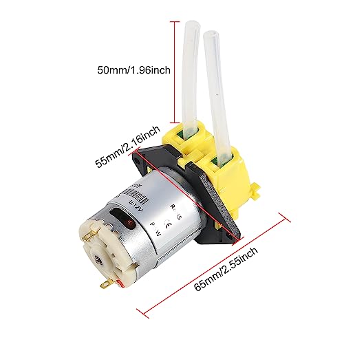 Image of 2Pcs DC 12V Peristaltic Pump DIY Small Liquid Dosing Pump for Aquarium Lab Analytical - Yellow