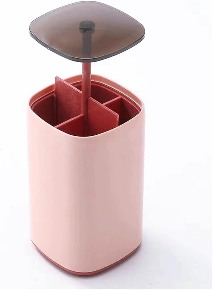 Toothpick Rack Four Grid Organizer Box Holder Cotton Bud Swabs Dispenser Household Desktop Storage Container
