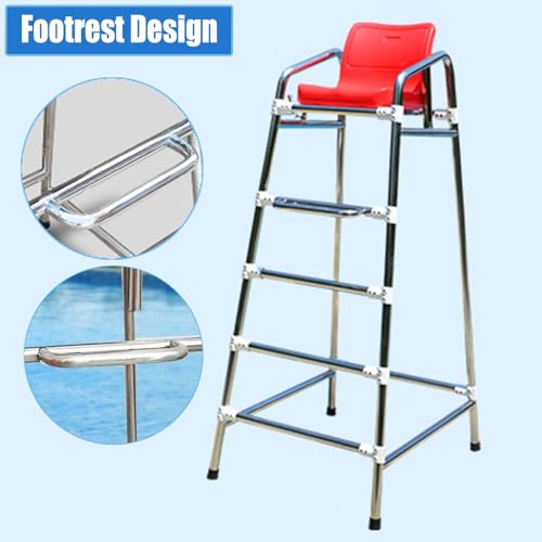 Silla de Salvavidas Alta 6.2ft Estructura Acero Inoxidable miniatura 5