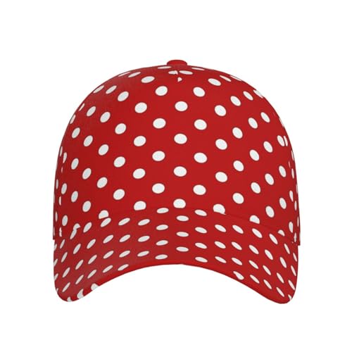 Gorra de béisbol con lunares con correa ajustable unisex miniatura 2