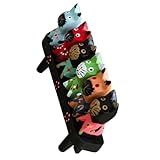 TOPPERFUN Figurita de Gato de Madera con Taburete Pequeño Decoración Creativa para Escritorio y Sala Adorno Portátil y Ligero para Regalo y Hogar