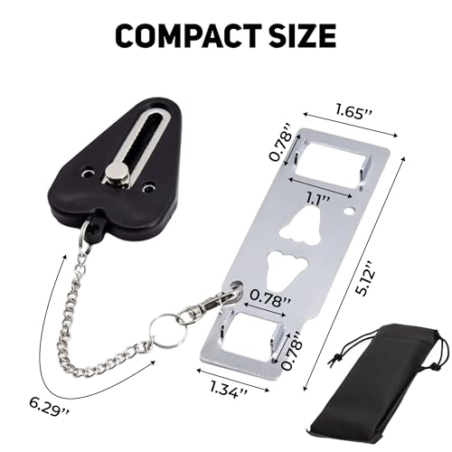 Portable Travel Door Lock – Extra Security for Home, Hotel & Airbnb, Heavy-Duty & Easy to Install - Image 5