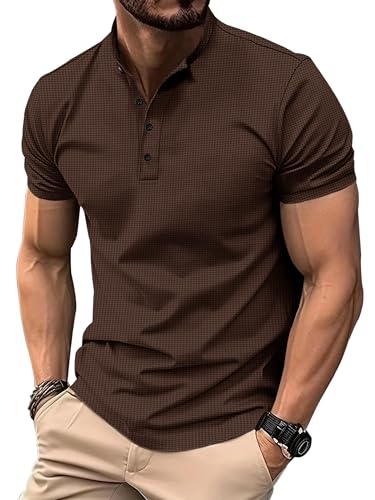 Image of Noble Monk Men's Regular Fit Band Neck T-Shirt | Half Sleeve | Casual T-Shirt