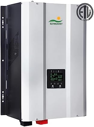 RDYMONKEY UL1741 12000W 48V Low Frequency Off-Grid Solar Hybrid Inverter, 48V DC to 120/240V AC Split Phase Pure Sine Wave Inverter, Built-in 2x60A MPPT Solar Charger Controller-12000W