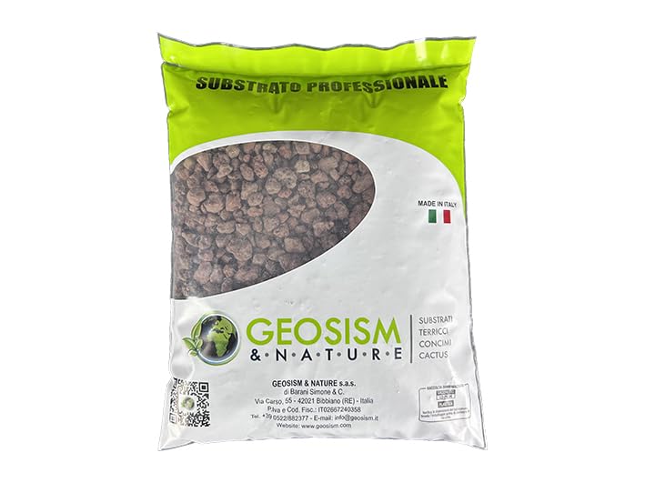 Geosism & Nature Piedra volcánica roja, Lava volcánica 5/10 mm (1 kg   1,1 lt)