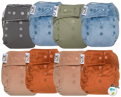 Image of GroVia O.N.E. Reusable Baby Cloth Diaper - 8 Pack (Color Mix 1)