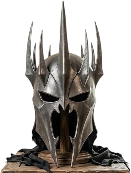 Dark Lord Spiked Helmet – Gothic Fantasy Steel Crown Helm for Cosplay, LARP, Halloween & Medieval Display.