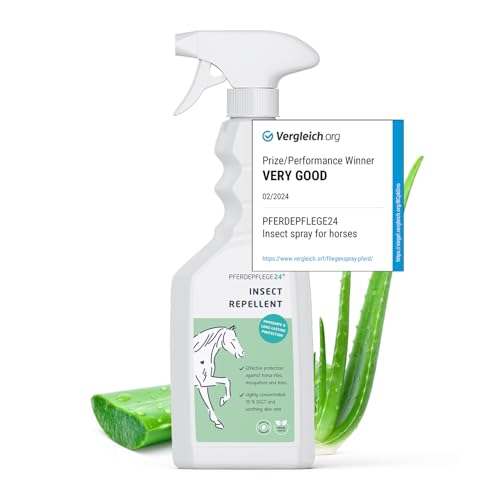 PFERDEPFLEGE24 Horse Fly Spray with DEET - Long-Lasting Highly Concentrated Fly Repellent for Horses against Mosquitoes Ticks Midges & Horseflies - 500ml