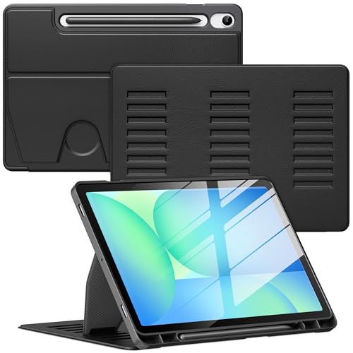 VIKESI Case for Samsung Galaxy Tab S10 Lite / S10 FE 10.9-Inch Multiple Angles Stand Cover Soft Back Pencil Holder and Auto Sleep/Wake Black