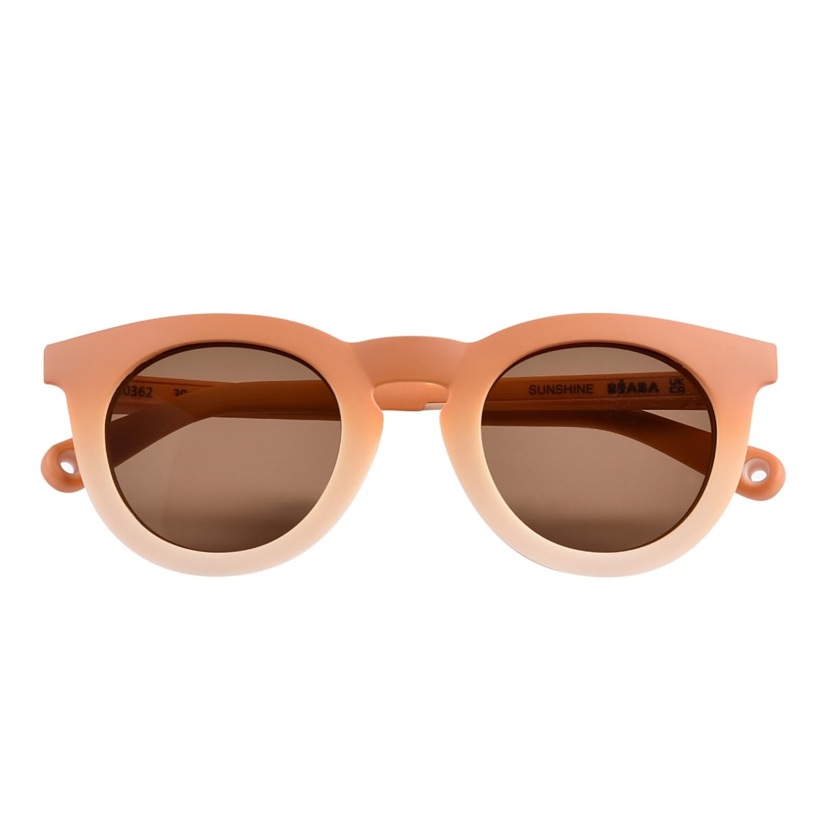 BÉABA, Sunglasses for Children 4-6 Years, 100% UV Protection - CAT 3, Side Protection, Optimal Comfort, 360° Adjustable Temples, Adaptable to The Eyes, Retro Collection, Sunshine Rainbow Orange