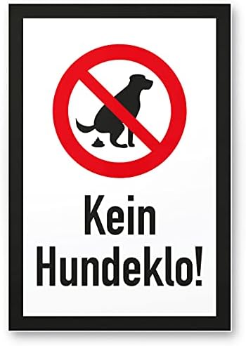 2x Kein Hundeklo Schild 30x15cm - Wetterfestes Steckschild Für Garten