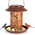 Bird Feeders for Outdoors Hummingbird Solar Lanterns Outdoor Waterproof Hanging Garden Decor Gifts for Women Mom Grandma Metal Solar Decoration Outside for Yard, Patio, Lawn, Pathway, Landscape