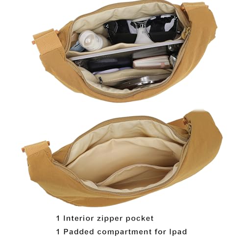Image of Crescent Crossbody Bags for Women Nylon Travel Luna Hobo Bag Dumpling Purse